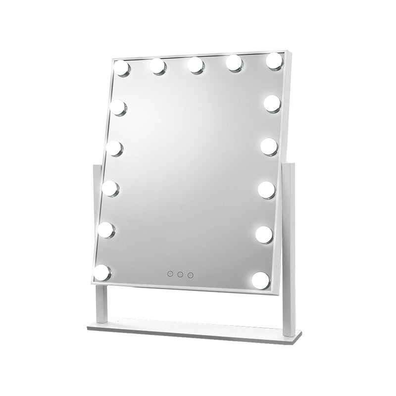 Embellir Makeup Mirror 40X50cm Hollywood with Light Round 360&deg; Rotation 15 LED