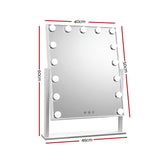 Embellir Makeup Mirror 40X50cm Hollywood with Light Round 360&deg; Rotation 15 LED