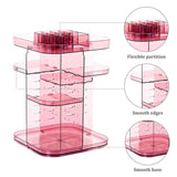 360 Rotating Large Capacity Makeup Organizer for Bedroom and Bathroom (Pink)