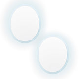 2 Set LED Wall Mirror Round Anti-Fog Bathroom 80cm