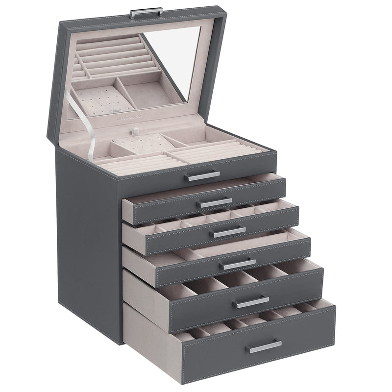 SONGMICS Jewellery Box with 6 Layers and 5 Drawers