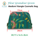 PIP Studio Fleur Grandeur Green Medium Triangle Cosmetic Bag