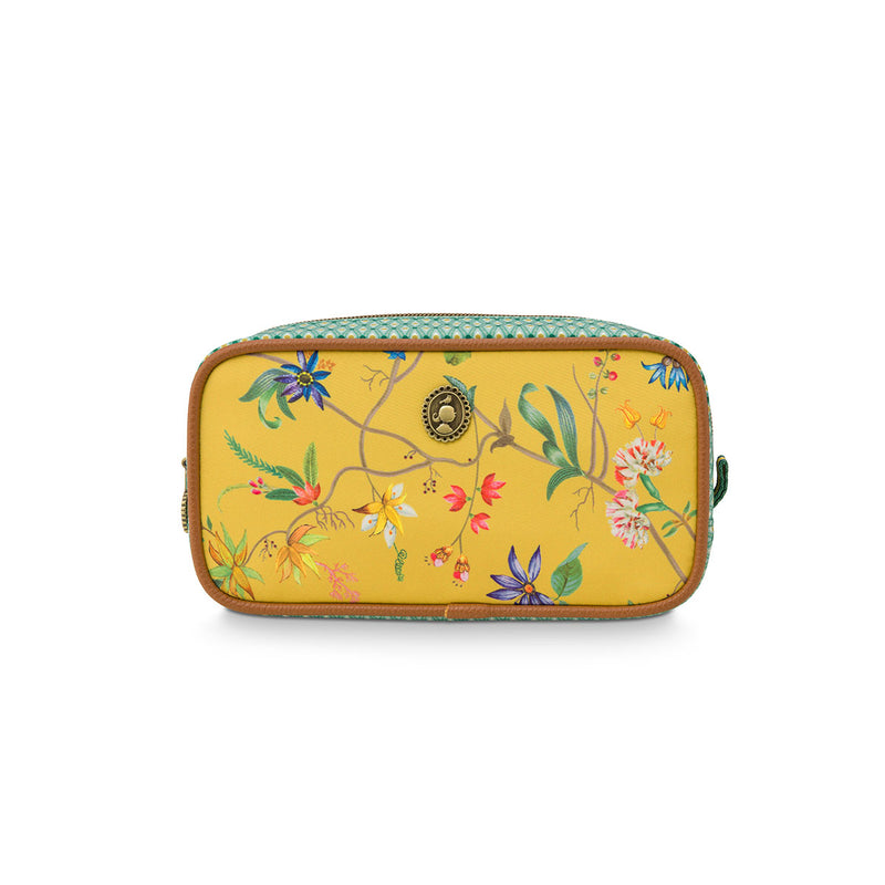 PIP Studio Petites Fleurs Yellow Small Square Cosmetic Bag